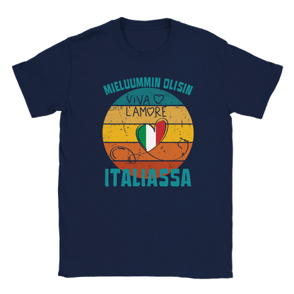 Mieluummin Olisin Italiassa - Miesten T - paita - Mun Paita