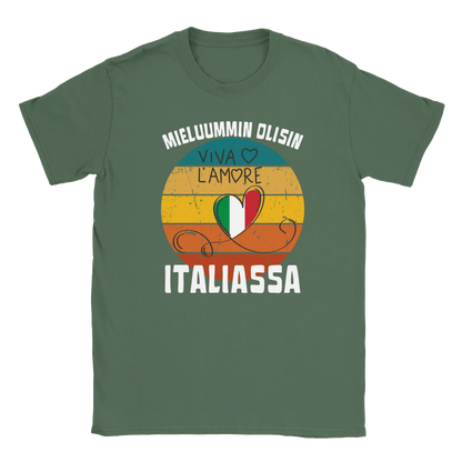 Mieluummin Olisin Italiassa - Miesten T - paita - Mun Paita