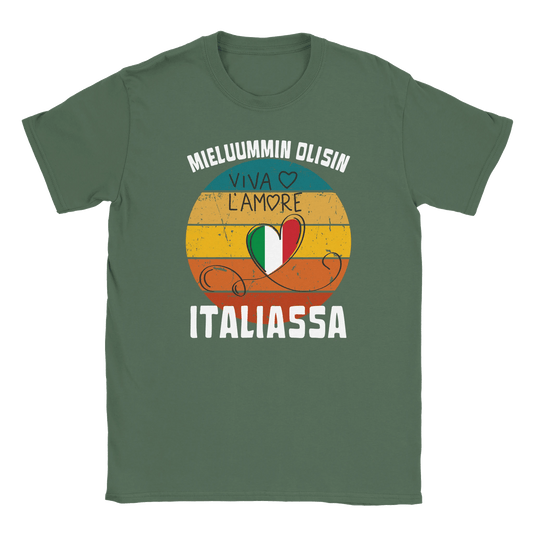 Mieluummin Olisin Italiassa - Miesten T - paita - Mun Paita