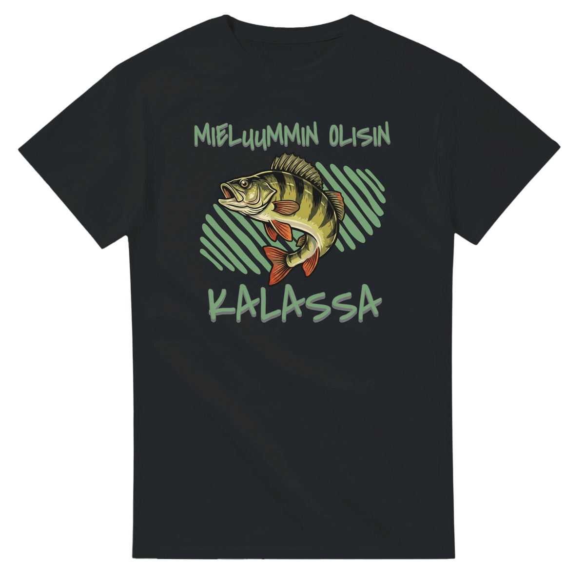 Mieluummin Olisin Kalassa - Ahven - 3XL - 5XL T - paita - Mun Paita