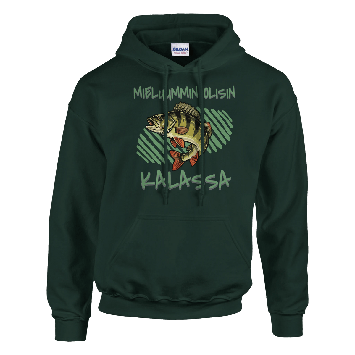 Mieluummin Olisin Kalassa - Ahven - Huppari - Mun Paita