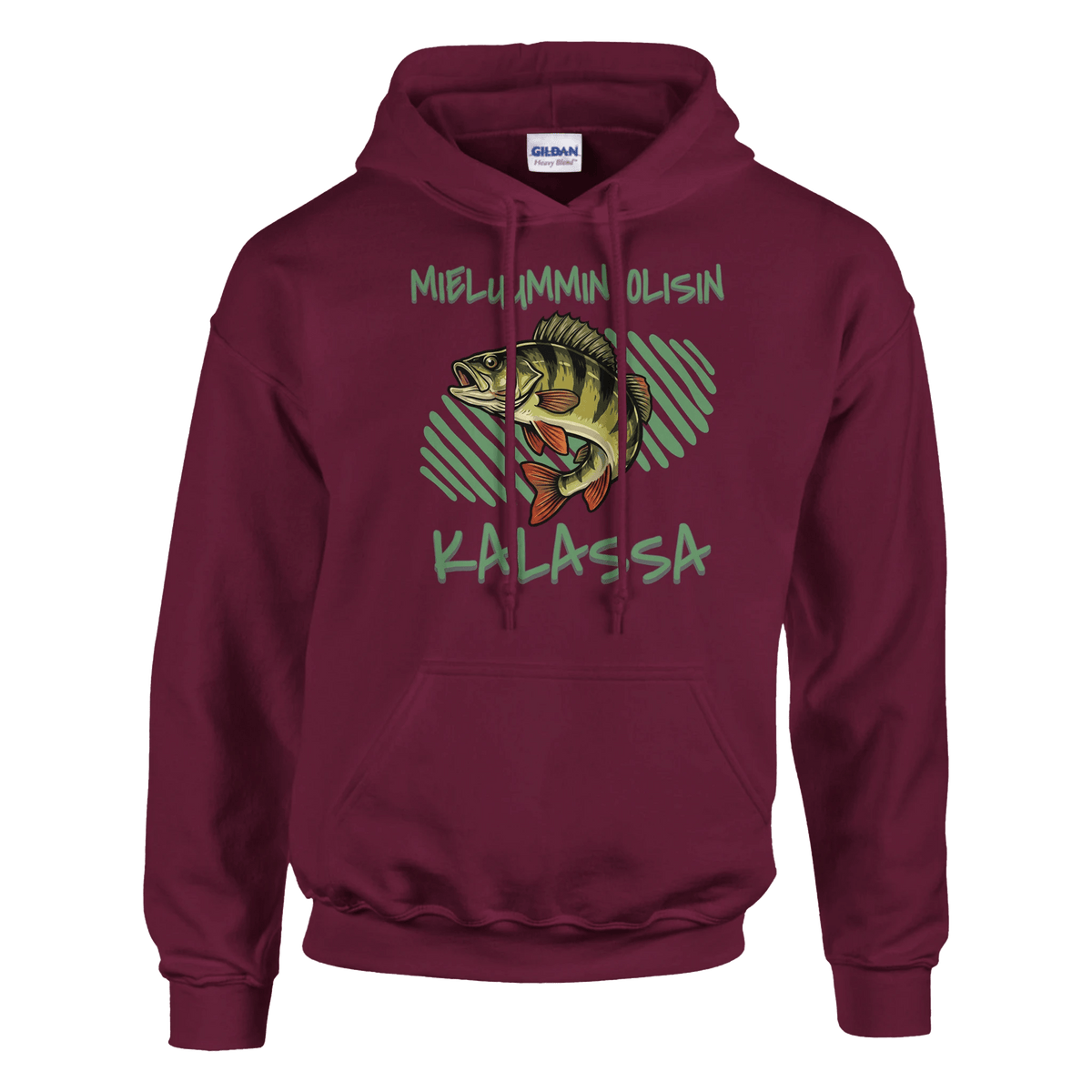 Mieluummin Olisin Kalassa - Ahven - Huppari - Mun Paita