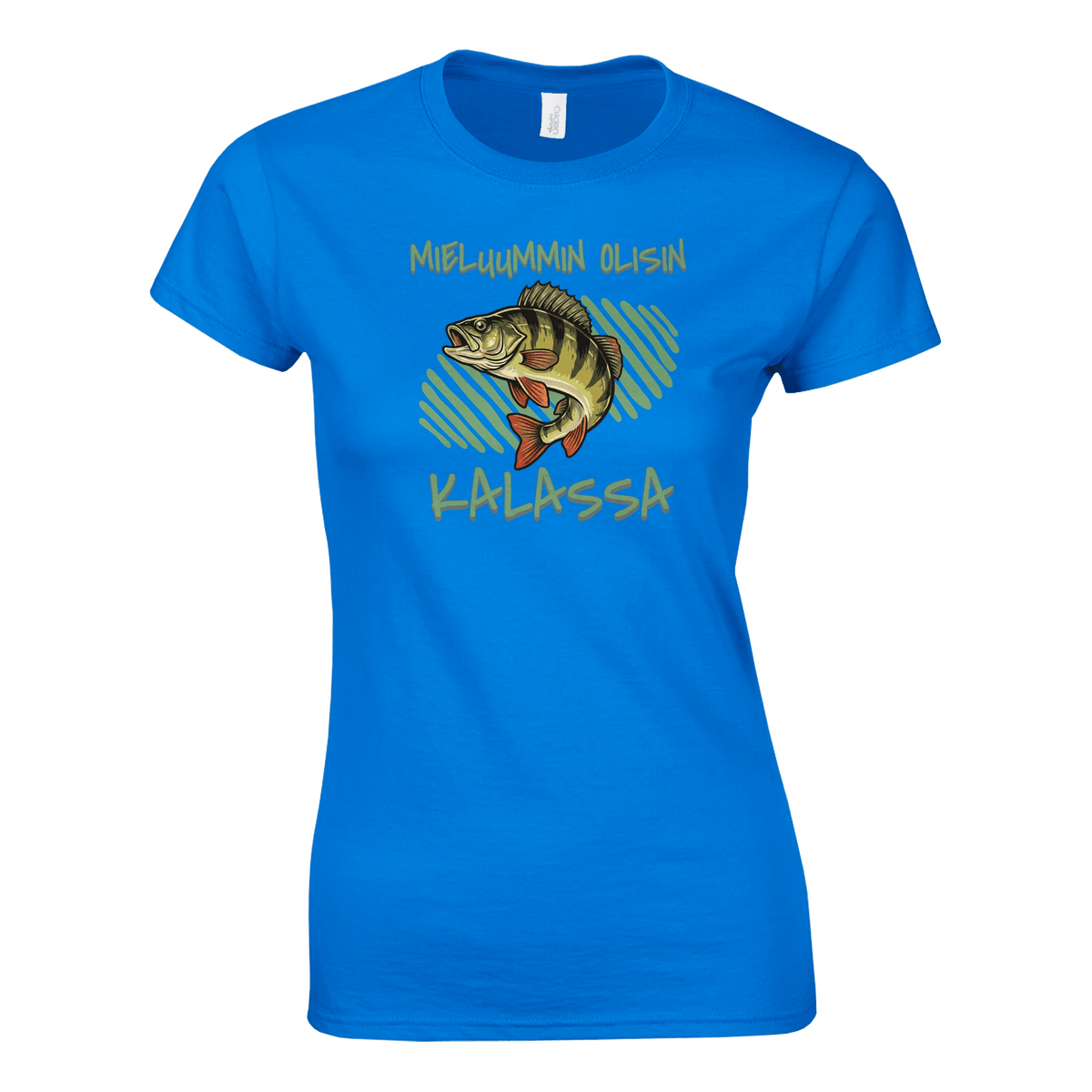 Mieluummin Olisin Kalassa - Ahven - Naisten T - paita - Mun Paita
