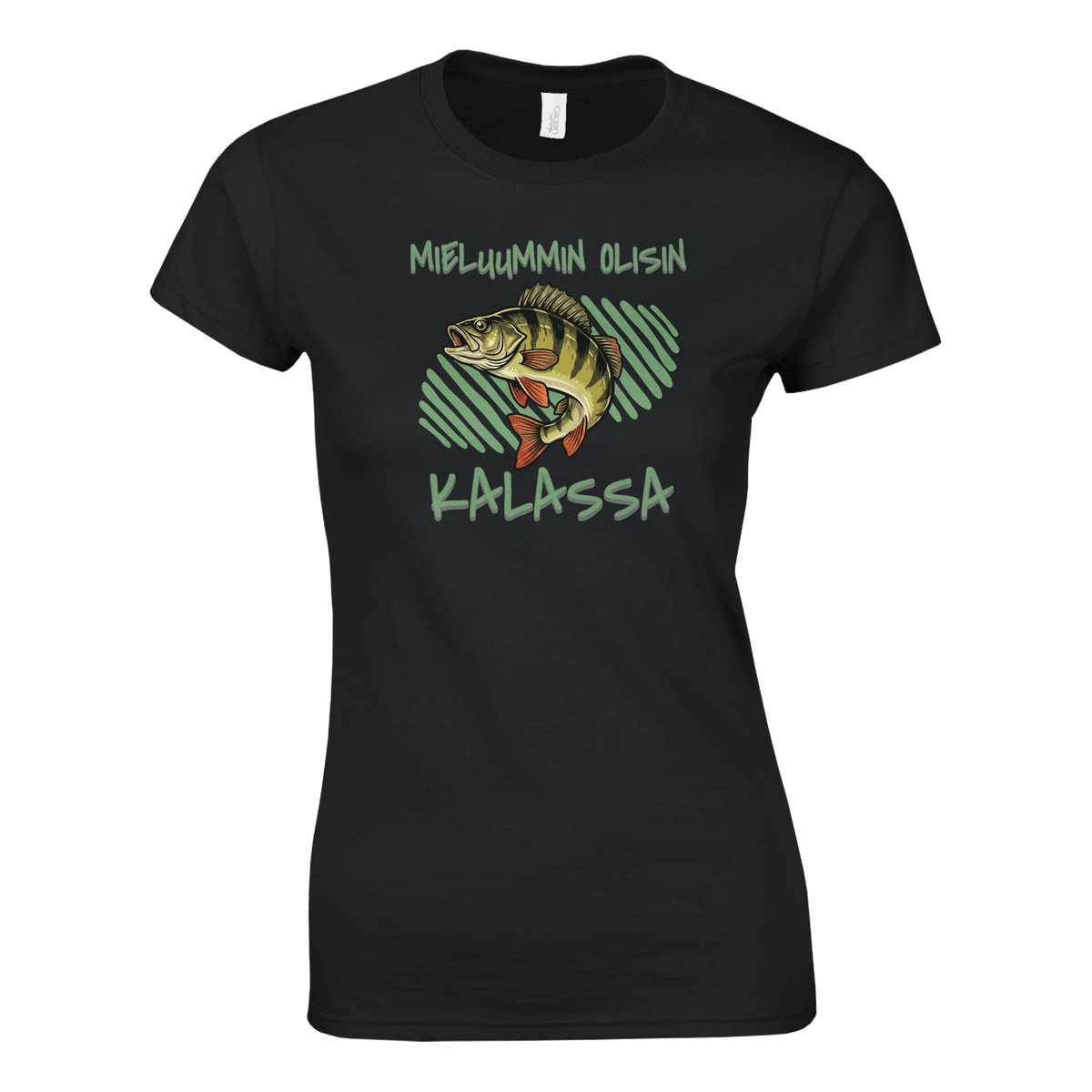 Mieluummin Olisin Kalassa - Ahven - Naisten T - paita - Mun Paita