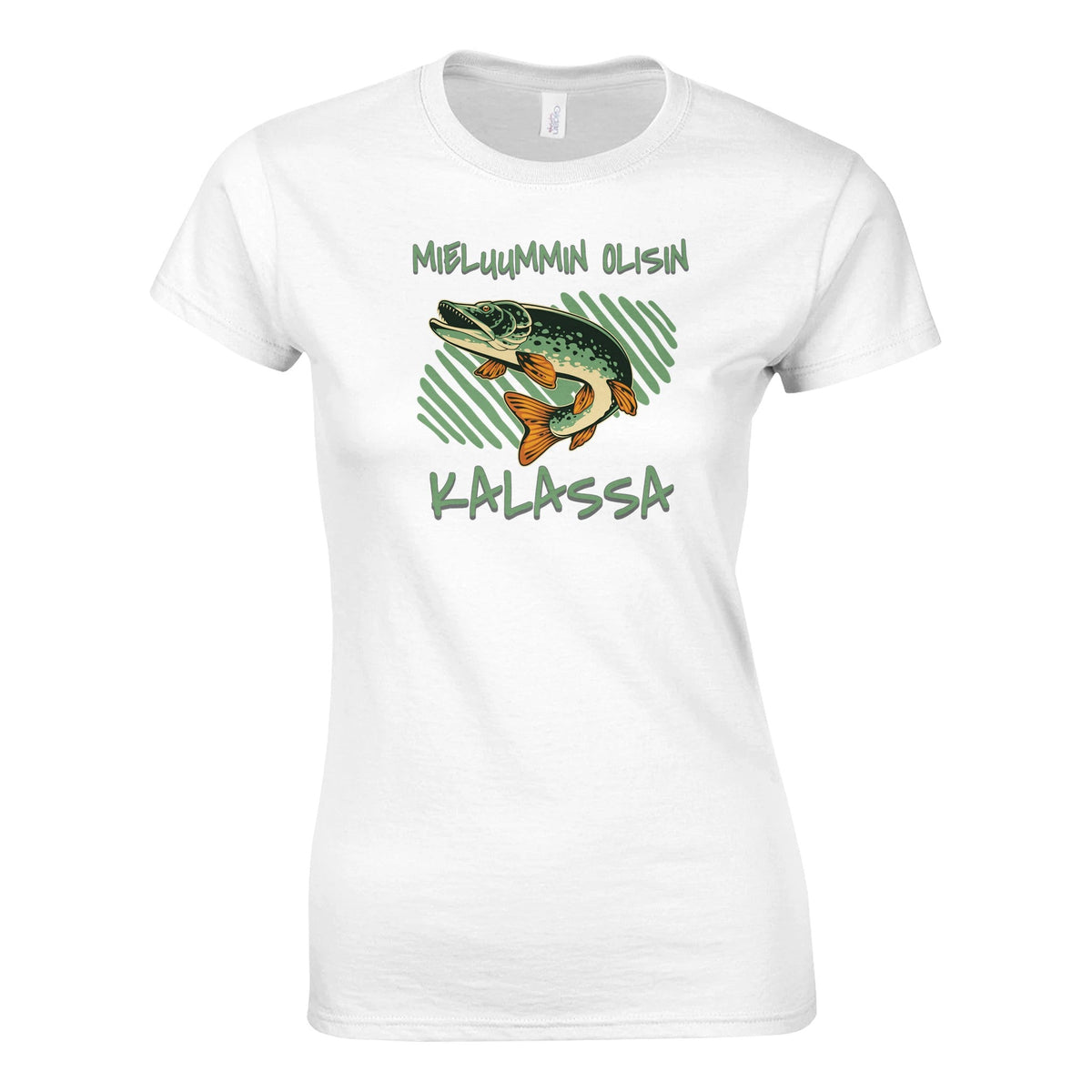 Mieluummin Olisin Kalassa / Hauki - Naisten T - paita - Mun Paita