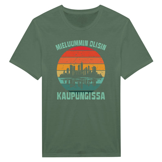 Mieluummin Olisin Kaupungissa - Miesten T - paita - Mun Paita
