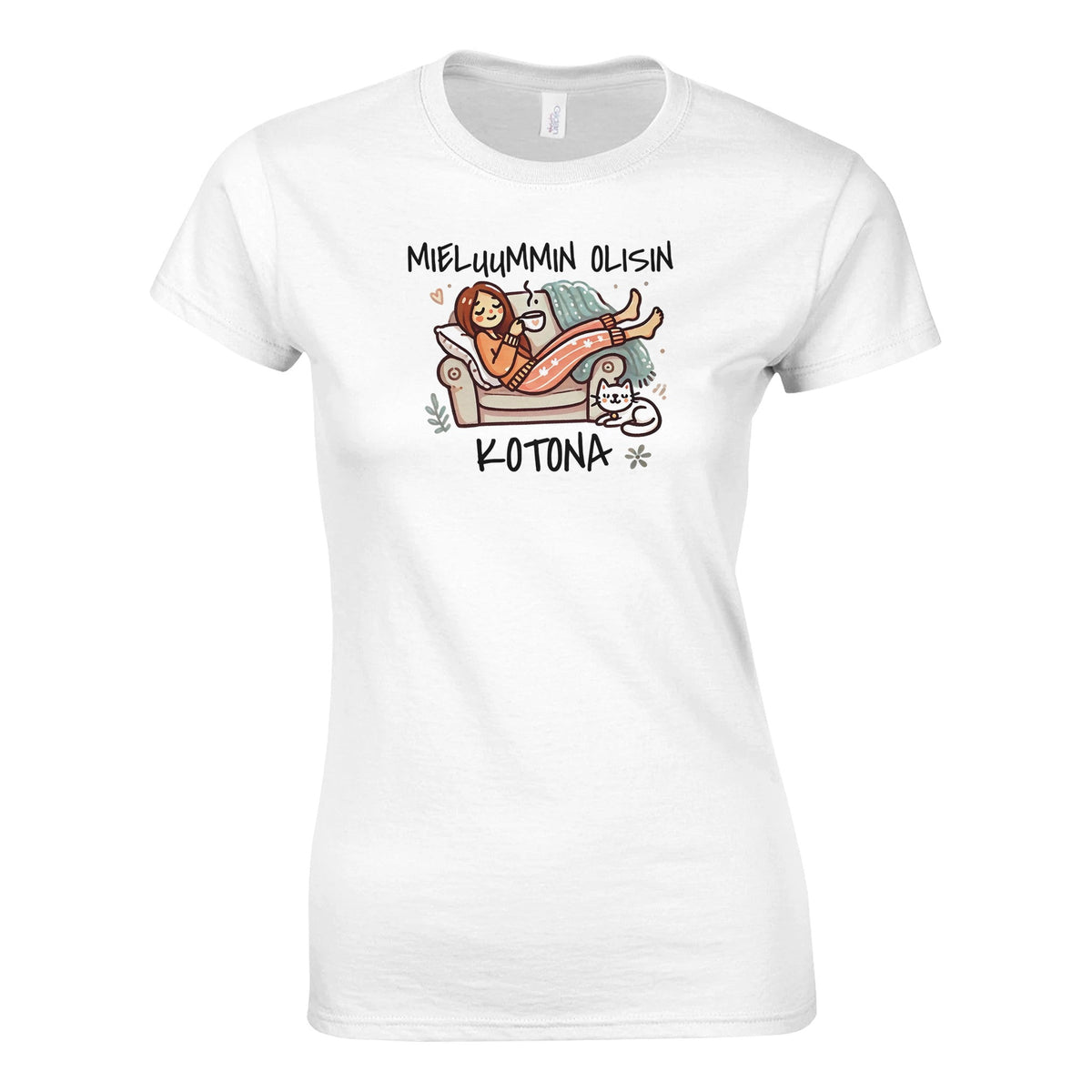 Mieluummin olisin kotona – Naisten t - paita - Mun Paita