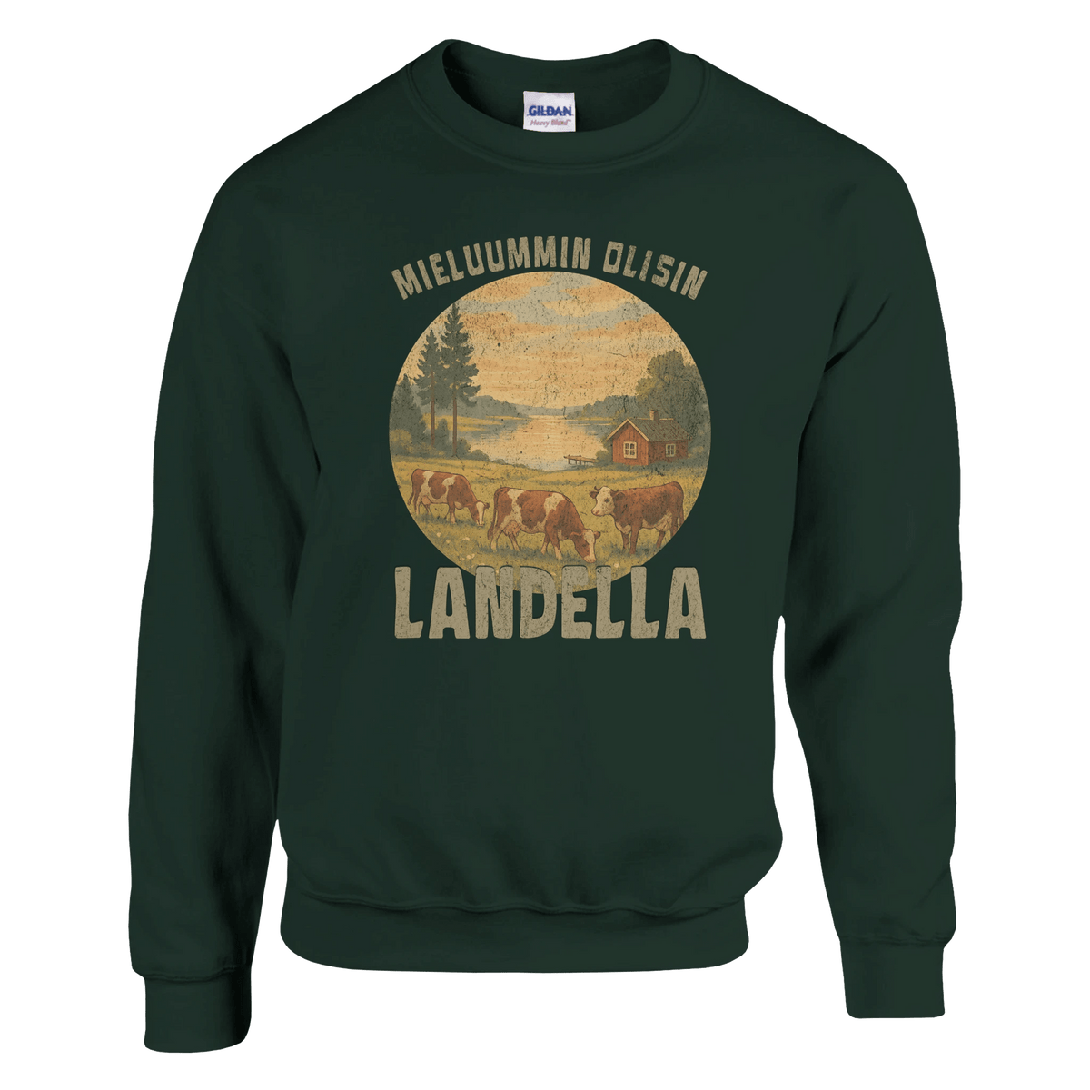 Mieluummin Olisin Landella 2 - Collegepaita - Mun Paita