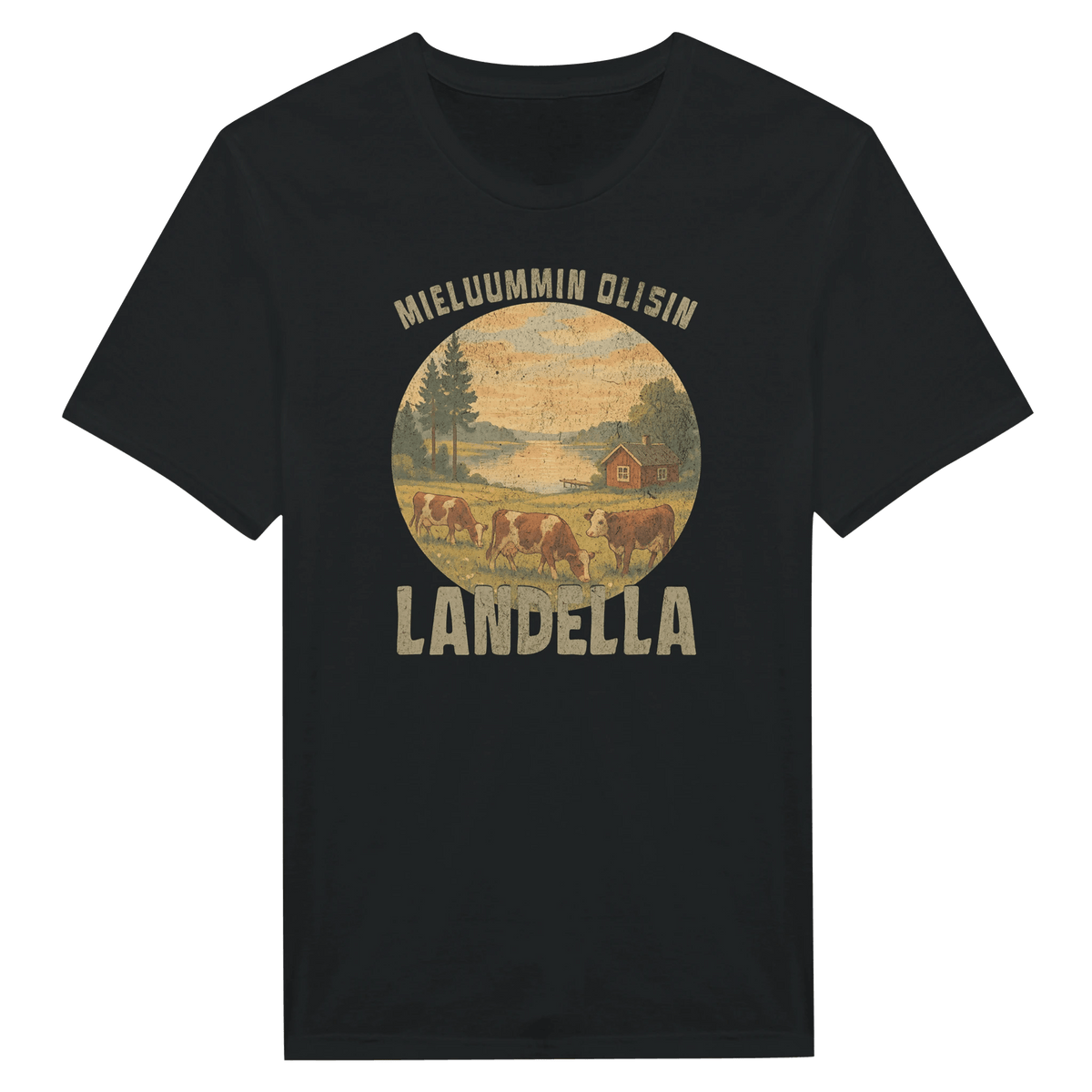 Mieluummin Olisin Landella 2 - Miesten T - paita - Mun Paita
