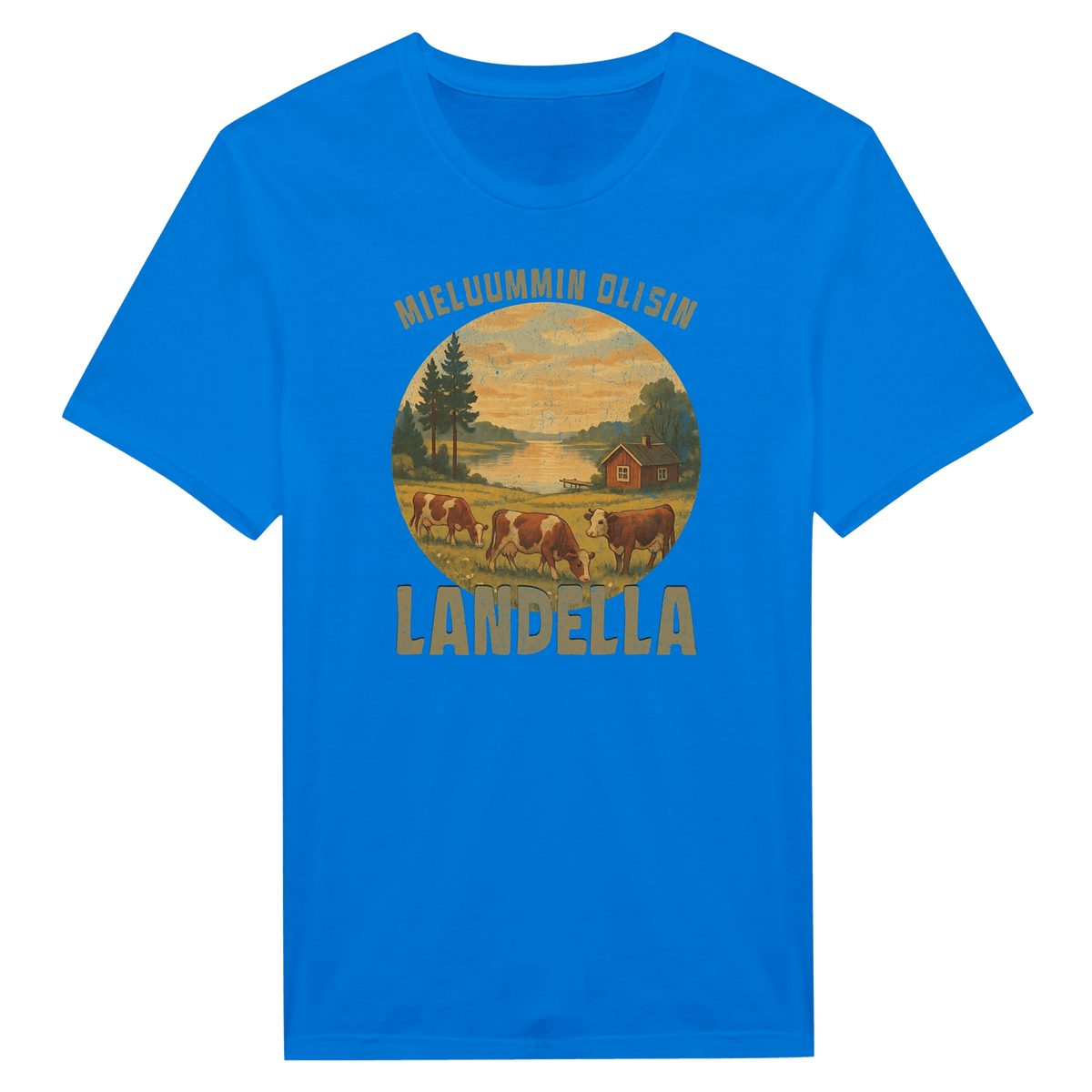 Mieluummin Olisin Landella 2 - Miesten T - paita - Mun Paita