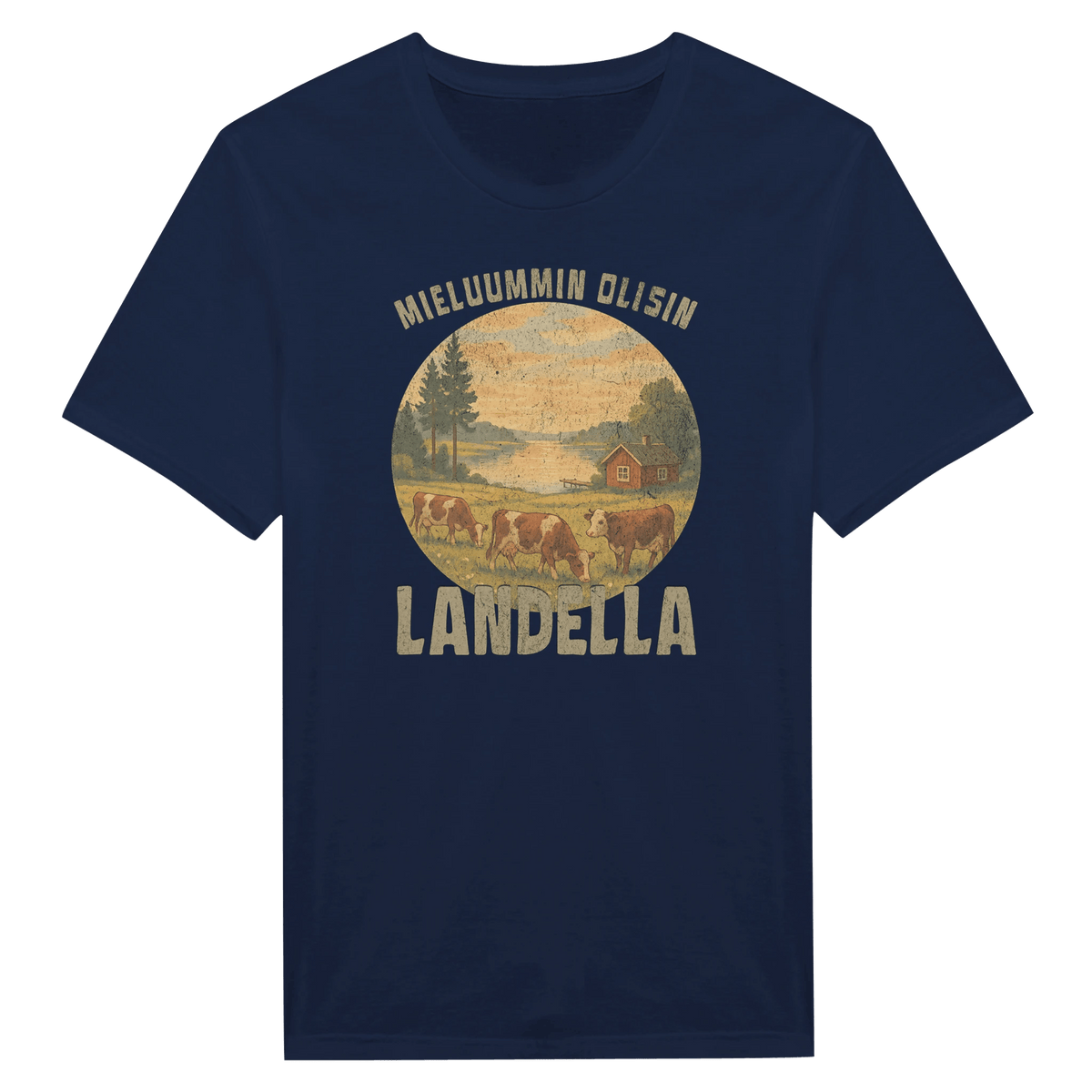 Mieluummin Olisin Landella 2 - Miesten T - paita - Mun Paita