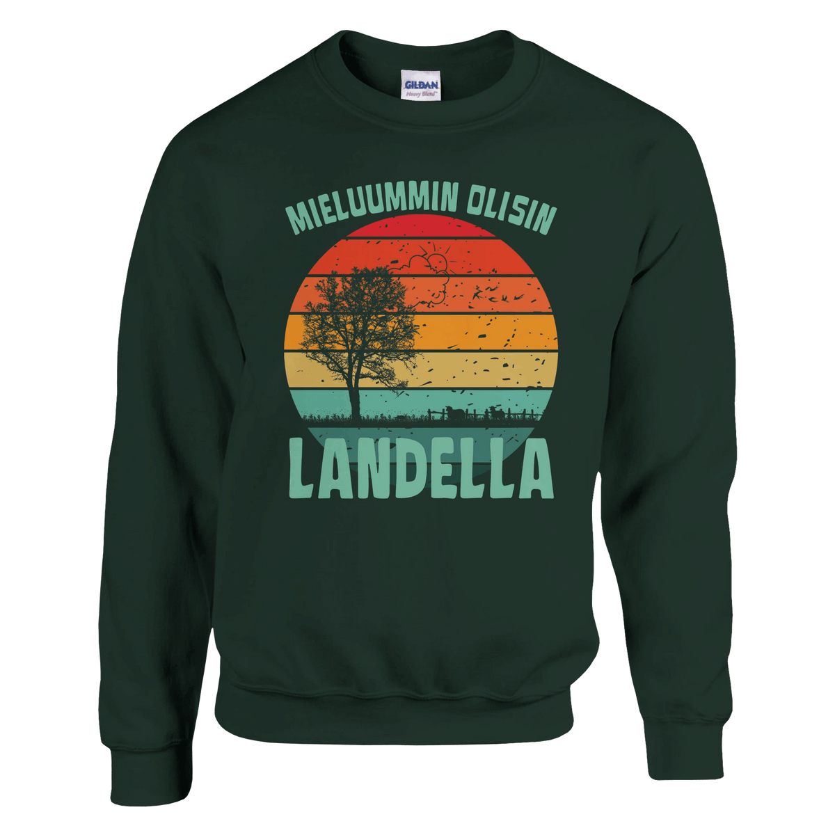 Mieluummin Olisin Landella - Collegepaita - Mun Paita
