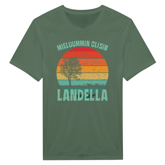 Mieluummin Olisin Landella - Miesten T - paita - Mun Paita