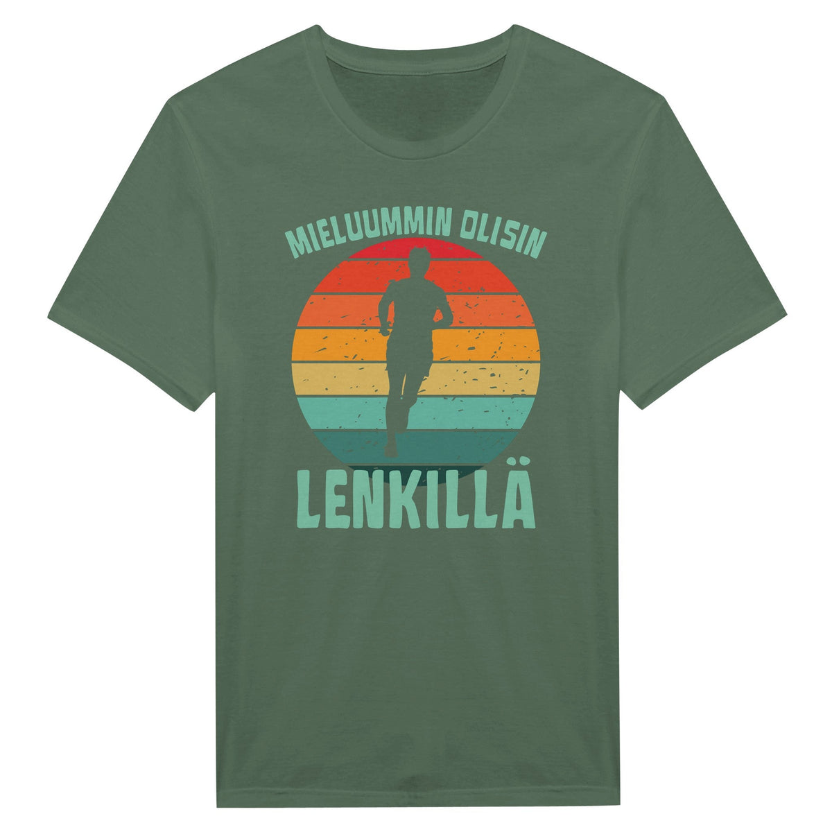 Mieluummin Olisin Lenkillä - Miesten T - paita - Mun Paita