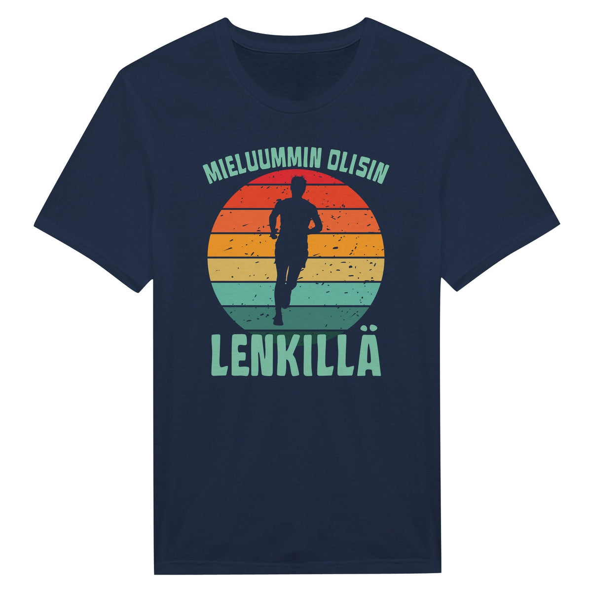 Mieluummin Olisin Lenkillä - Miesten T - paita - Mun Paita