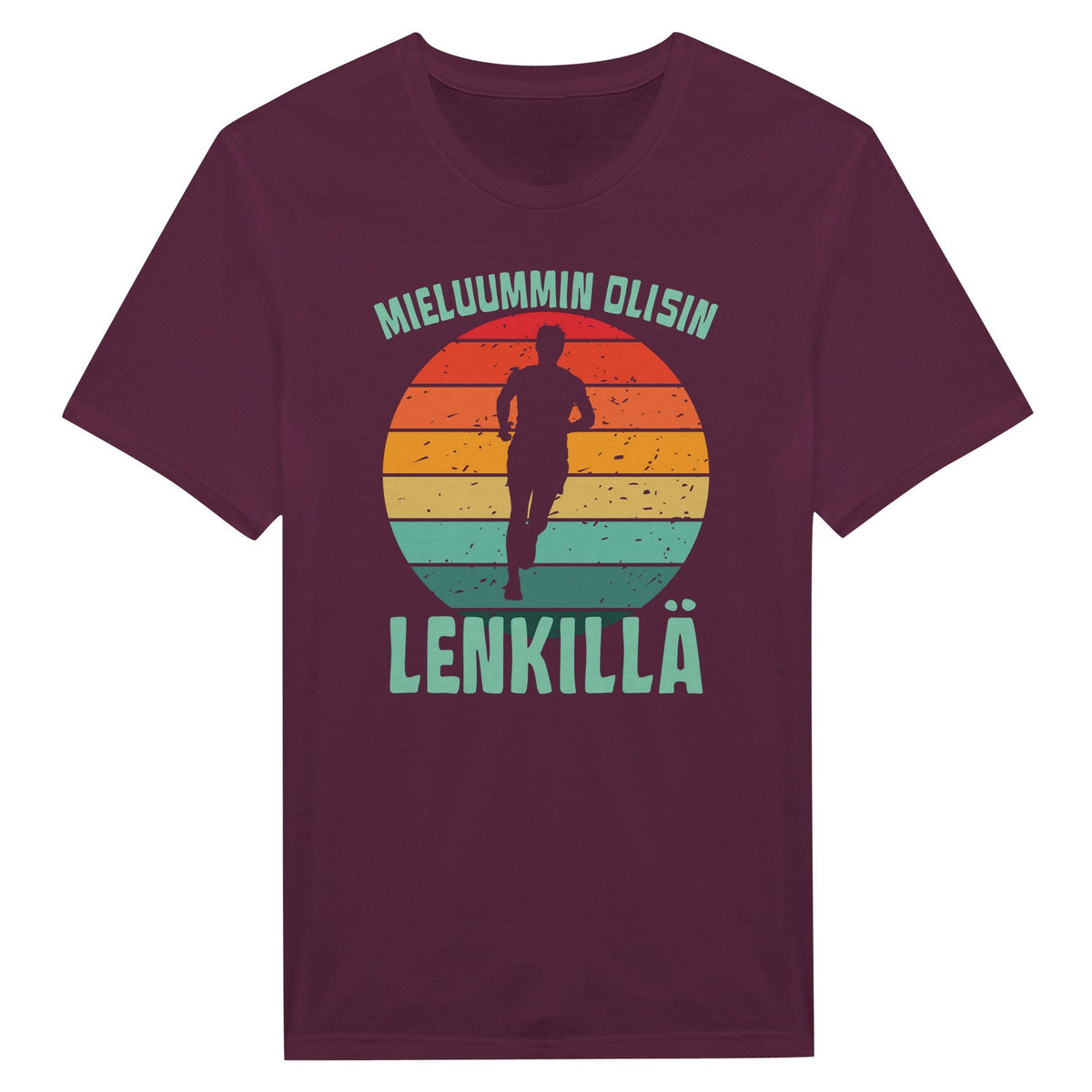 Mieluummin Olisin Lenkillä - Miesten T - paita - Mun Paita
