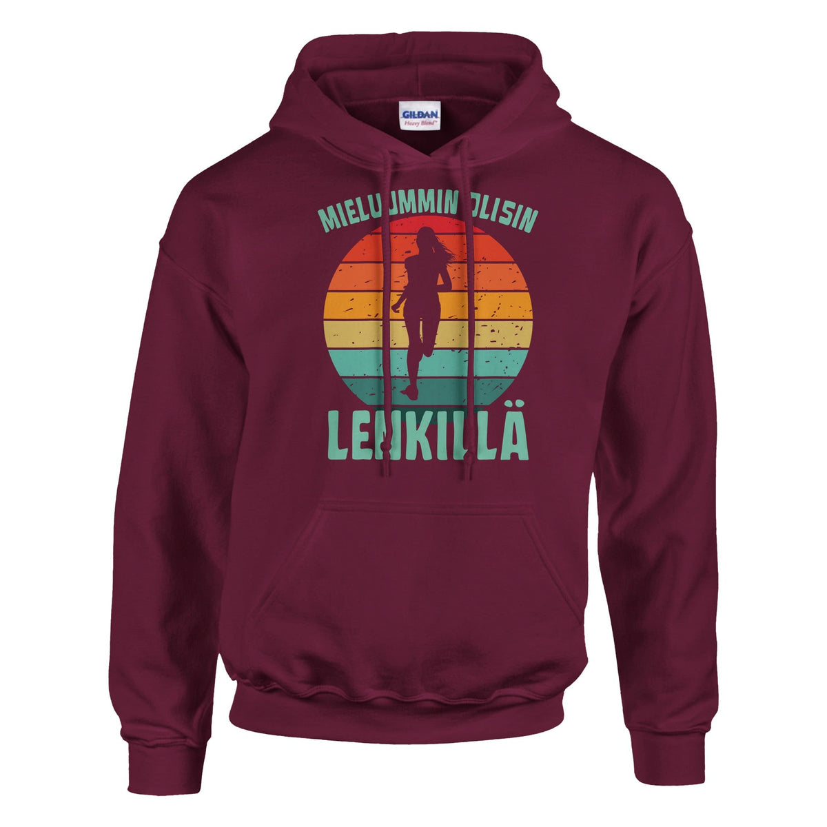 Mieluummin Olisin Lenkillä Naishahmo - Huppari - Mun Paita