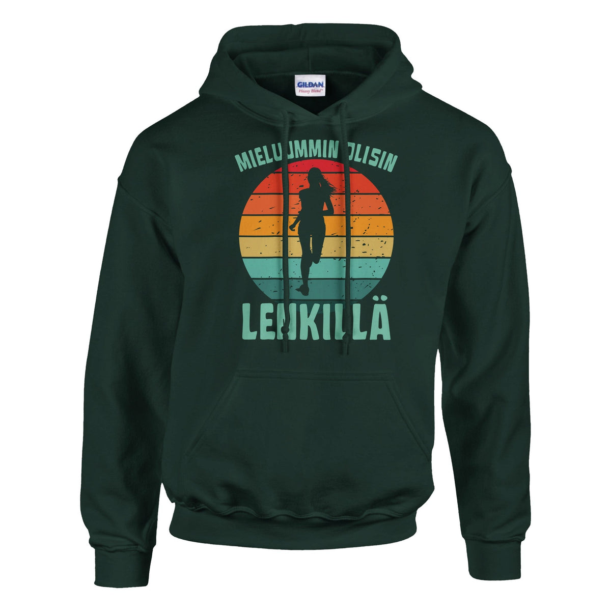 Mieluummin Olisin Lenkillä Naishahmo - Huppari - Mun Paita