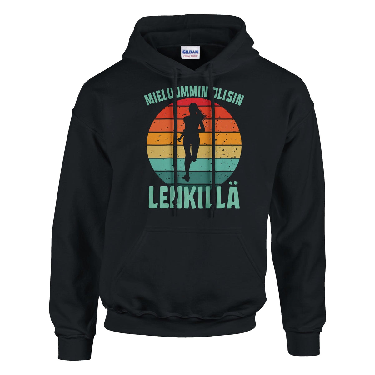 Mieluummin Olisin Lenkillä Naishahmo - Huppari - Mun Paita