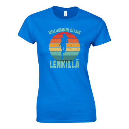 Mieluummin Olisin Lenkillä - Naisten T - paita - Mun Paita