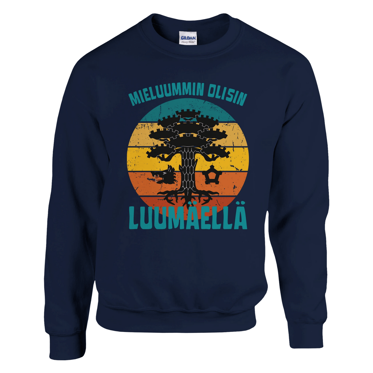 Mieluummin Olisin Luumäellä - Collegepaita - Mun Paita