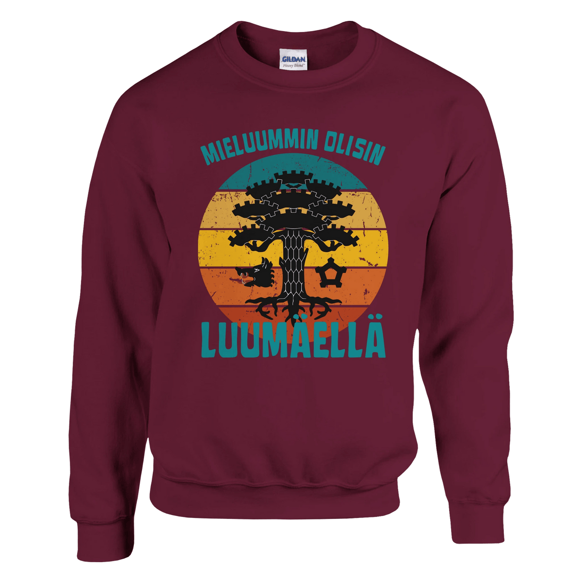 Mieluummin Olisin Luumäellä - Collegepaita - Mun Paita