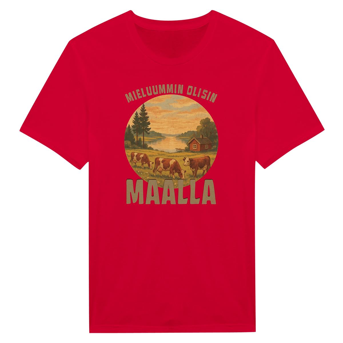 Mieluummin Olisin Maalla 2 - Miesten T - paita - Mun Paita