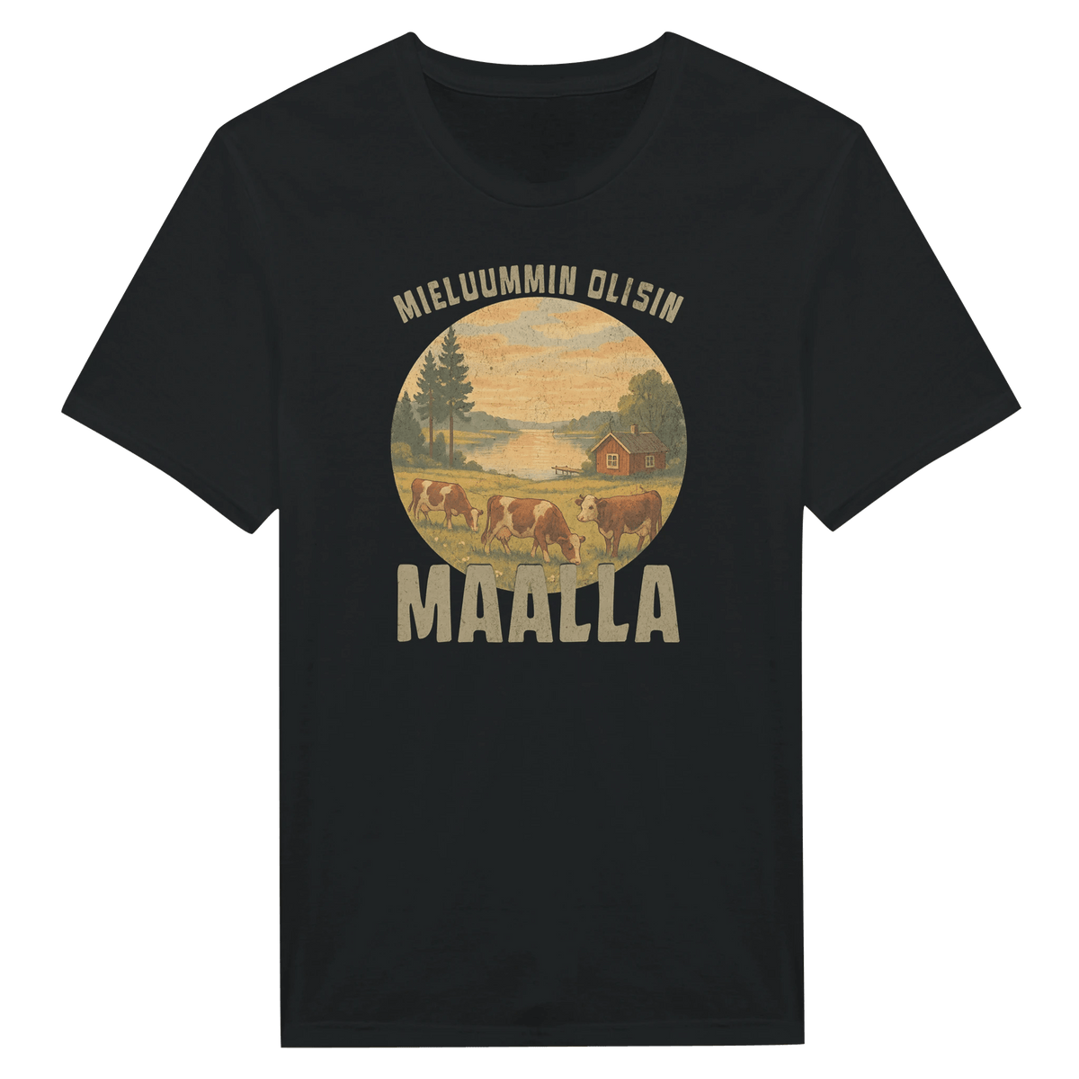 Mieluummin Olisin Maalla 2 - Miesten T - paita - Mun Paita