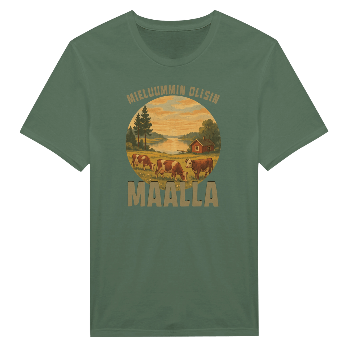 Mieluummin Olisin Maalla 2 - Miesten T - paita - Mun Paita
