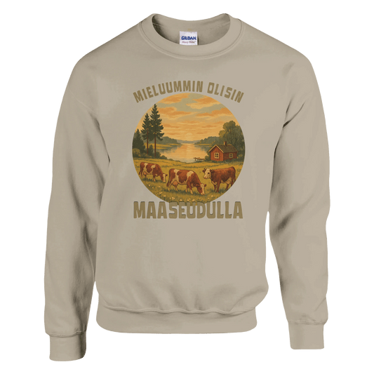 Mieluummin Olisin Maaseudulla - Collegepaita - Mun Paita