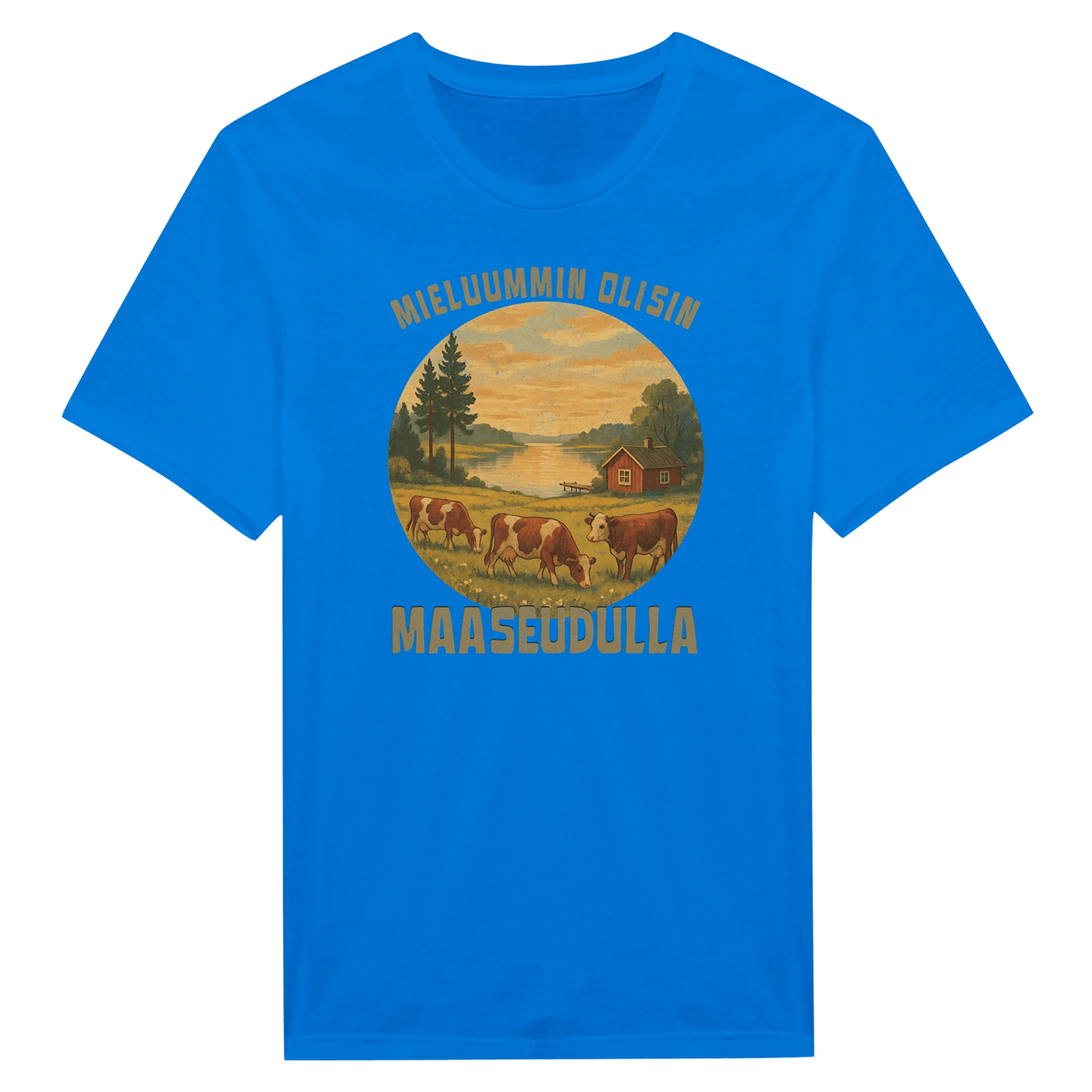 Mieluummin Olisin Maaseudulla - Miesten T - paita - Mun Paita