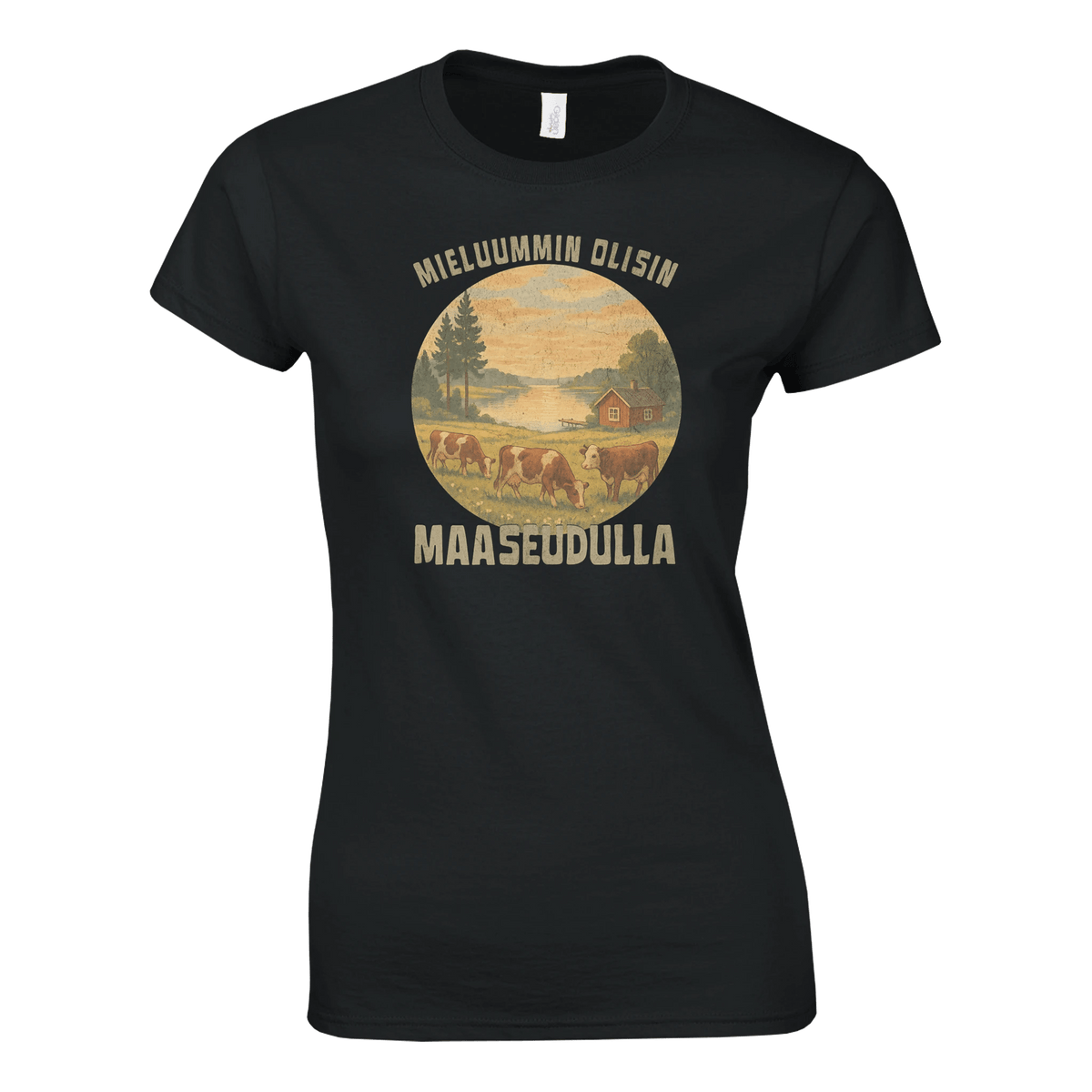 Mieluummin Olisin Maaseudulla - Naisten T - paita - Mun Paita