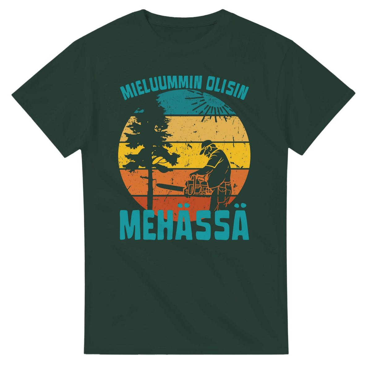 Mieluummin Olisin Mehässä - 3XL - 5XL T - Paita - Mun Paita