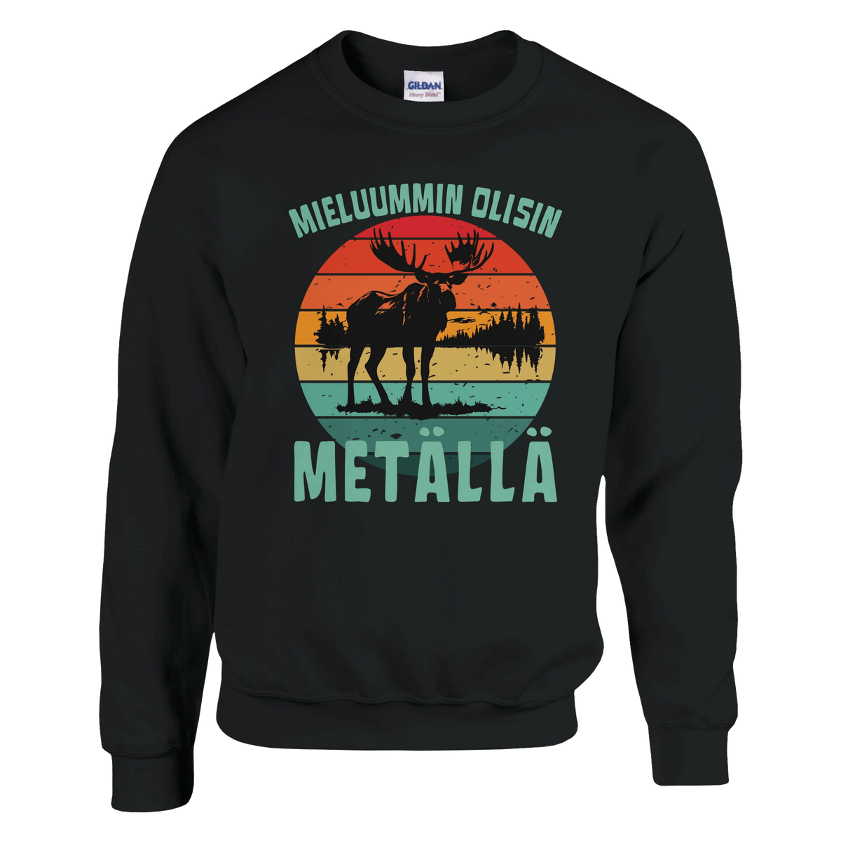 Mieluummin Olisin Metällä - Collegepaita - Mun Paita