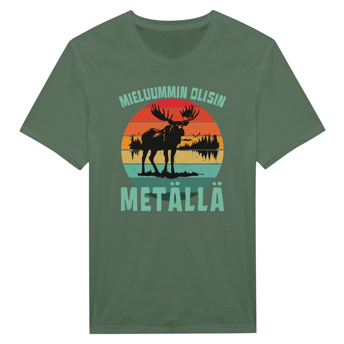 Mieluummin Olisin Metällä - Miesten T - paita - Mun Paita
