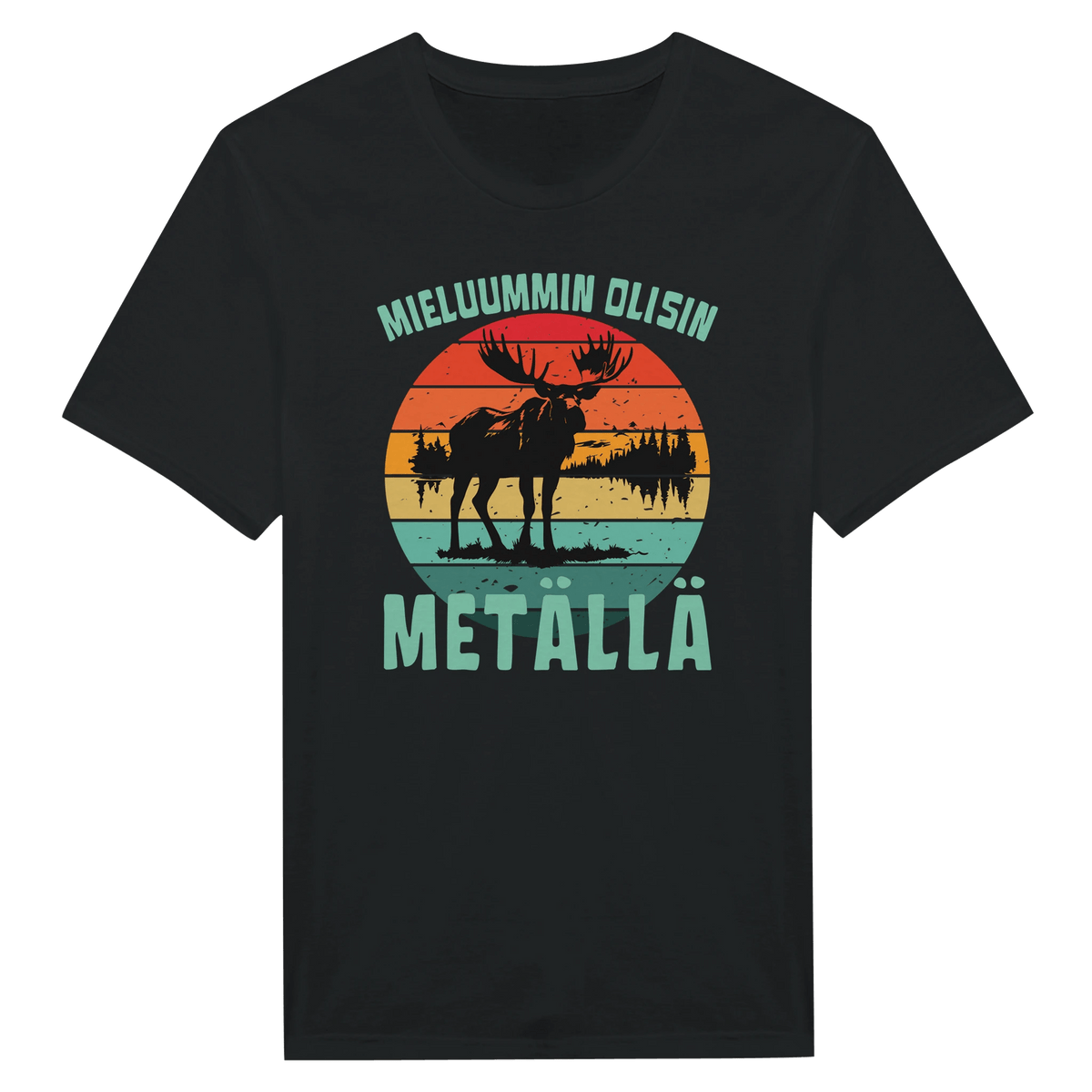 Mieluummin Olisin Metällä - Miesten T - paita - Mun Paita