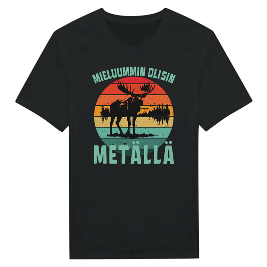 Mieluummin Olisin Metällä - Miesten T - paita - Mun Paita