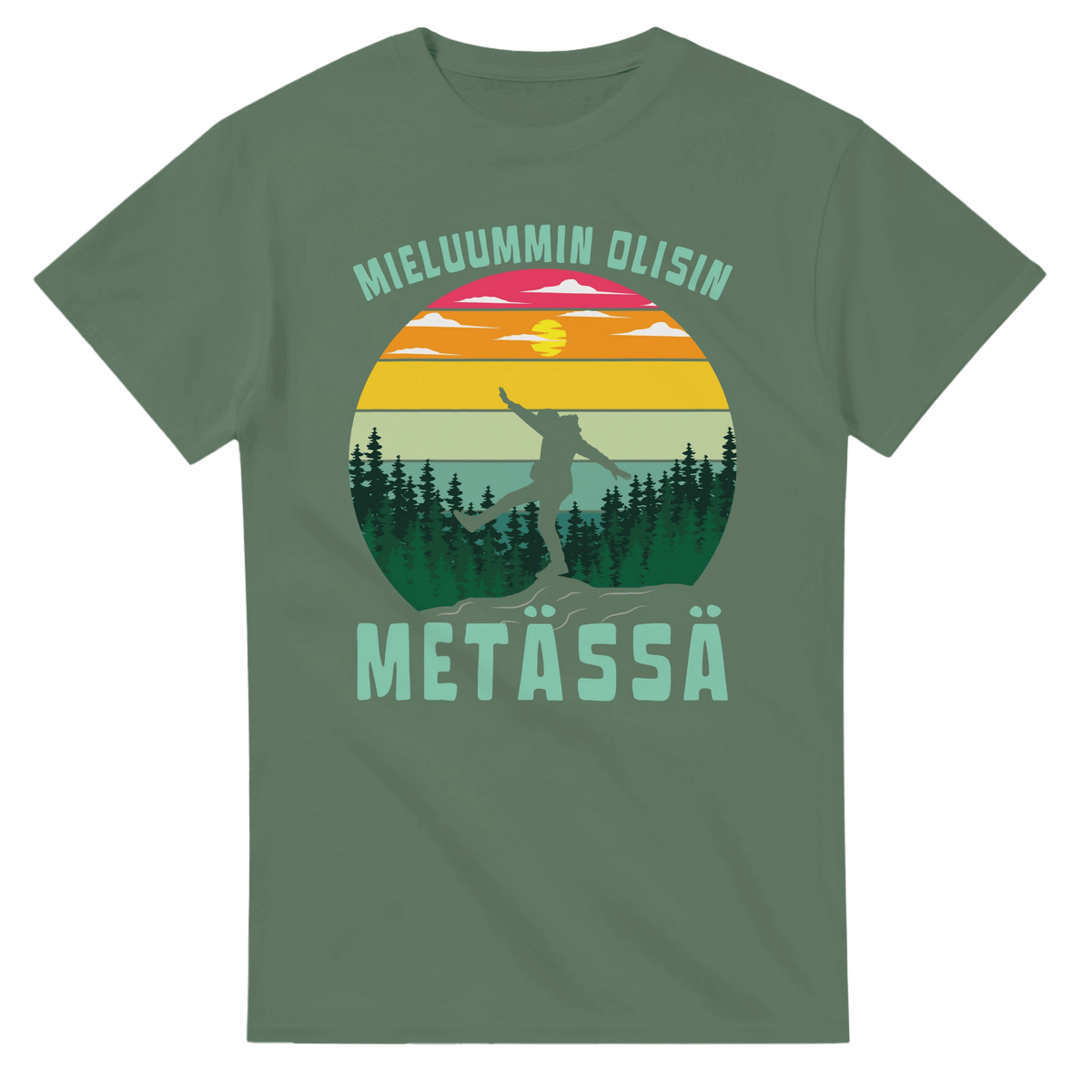 Mieluummin Olisin Metässä - 3XL - 5XL T - paita T - paita - Mun Paita