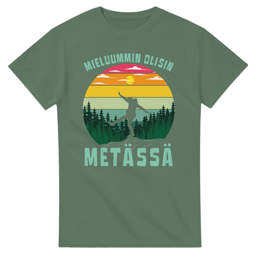 Mieluummin Olisin Metässä - 3XL - 5XL T - paita T - paita - Mun Paita