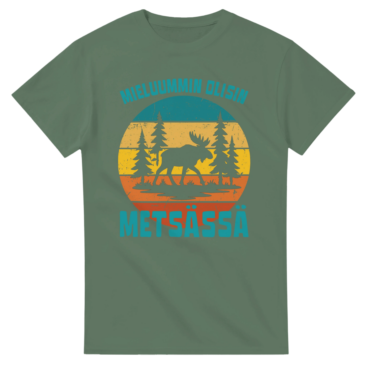 Mieluummin Olisin Metsässä Hirvi - 3XL - 5XL - Mun Paita