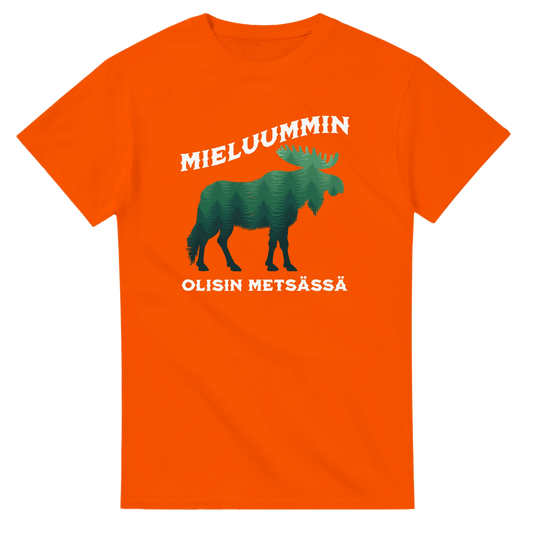 Mieluummin Olisin Metsässä Hirvi v.2 - 3XL - 5XL T - paita - Mun Paita