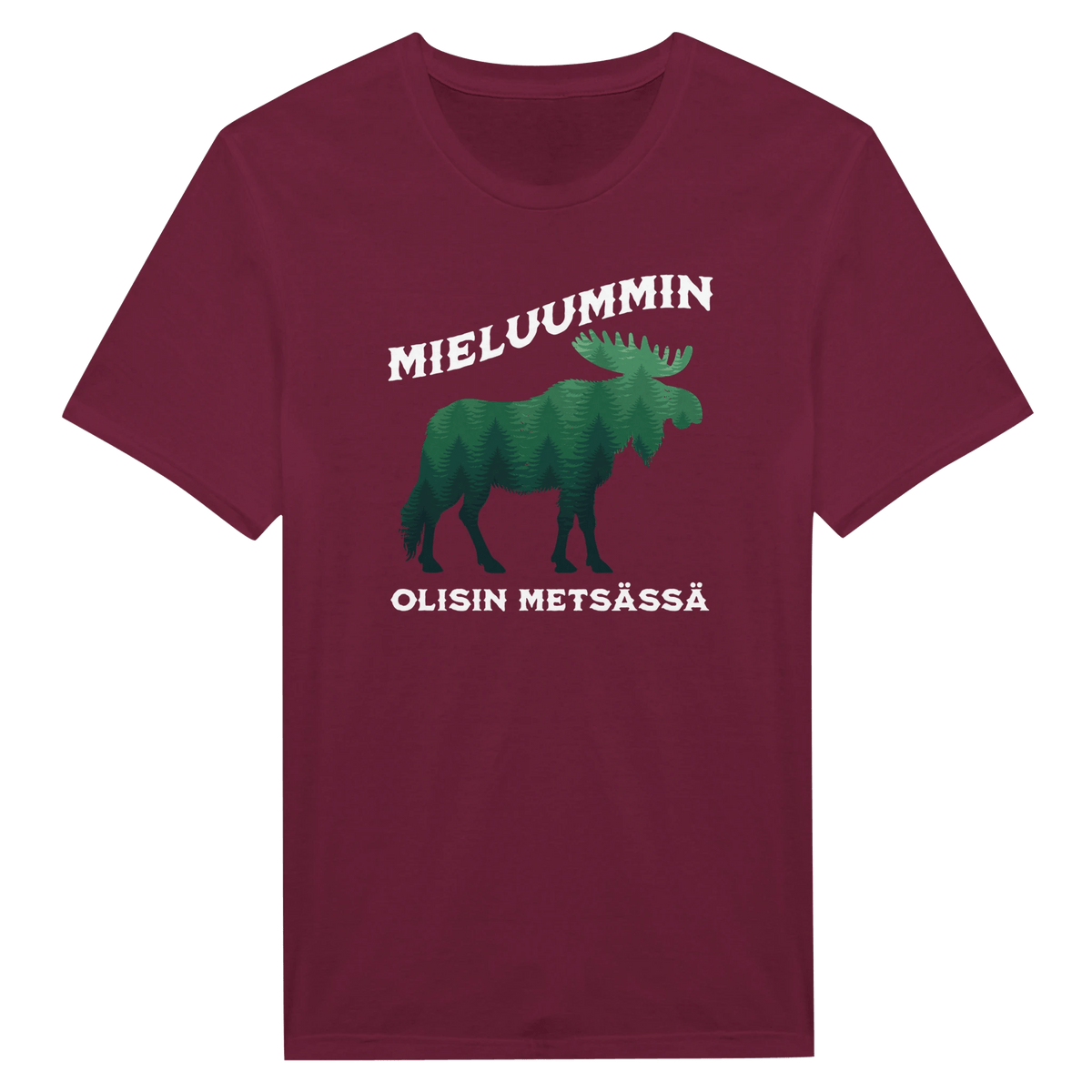 Mieluummin Olisin Metsässä Hirvi v.2 - Miesten T - paita - Mun Paita