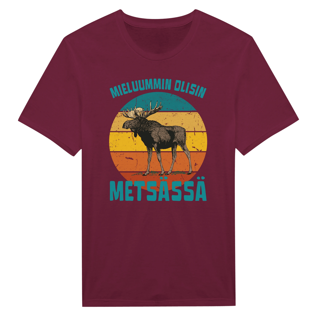 Mieluummin Olisin Metsässä Hirvi v.3 - Miesten T - paita - Mun Paita