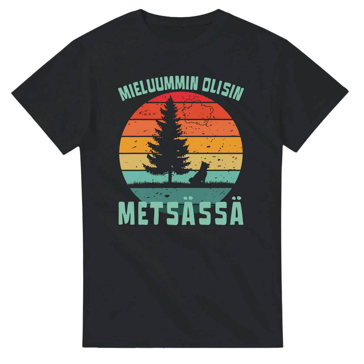 Mieluummin Olisin Metsässä Koiralla - 3XL - 5XL T - paita - Mun Paita