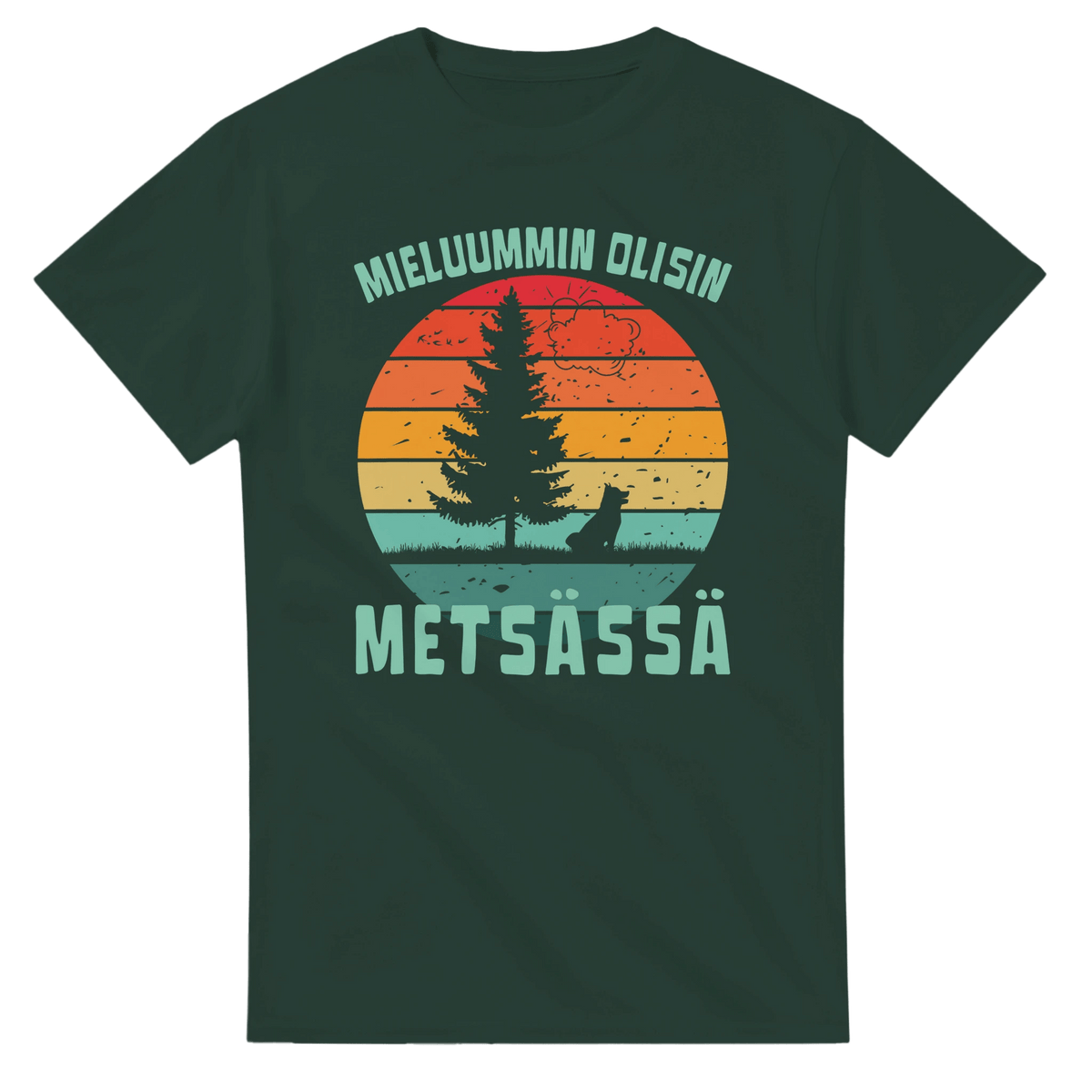 Mieluummin Olisin Metsässä Koiralla - 3XL - 5XL T - paita - Mun Paita