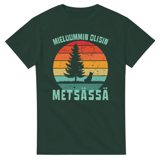 Mieluummin Olisin Metsässä Koiralla - 3XL - 5XL T - paita - Mun Paita