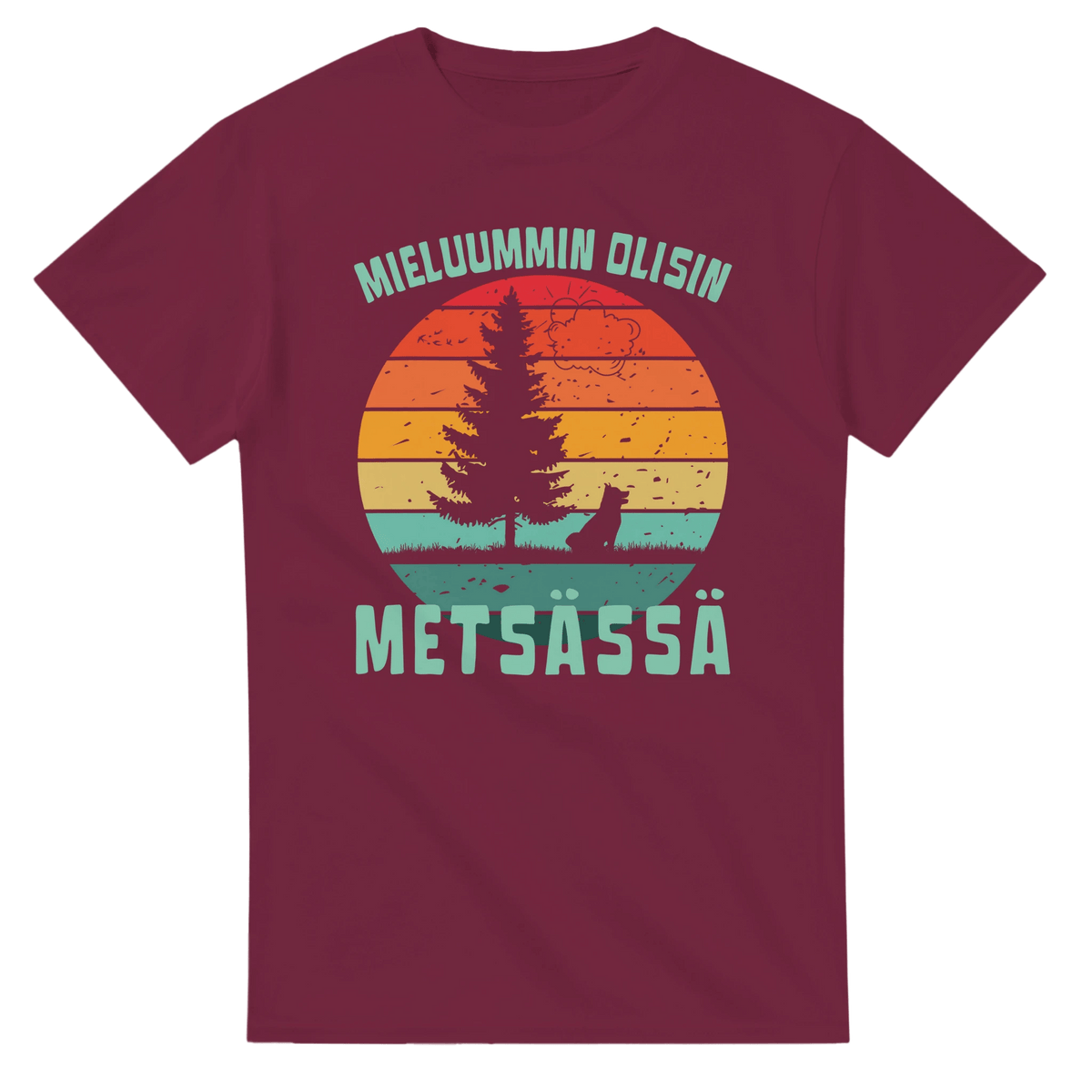 Mieluummin Olisin Metsässä Koiralla - 3XL - 5XL T - paita - Mun Paita
