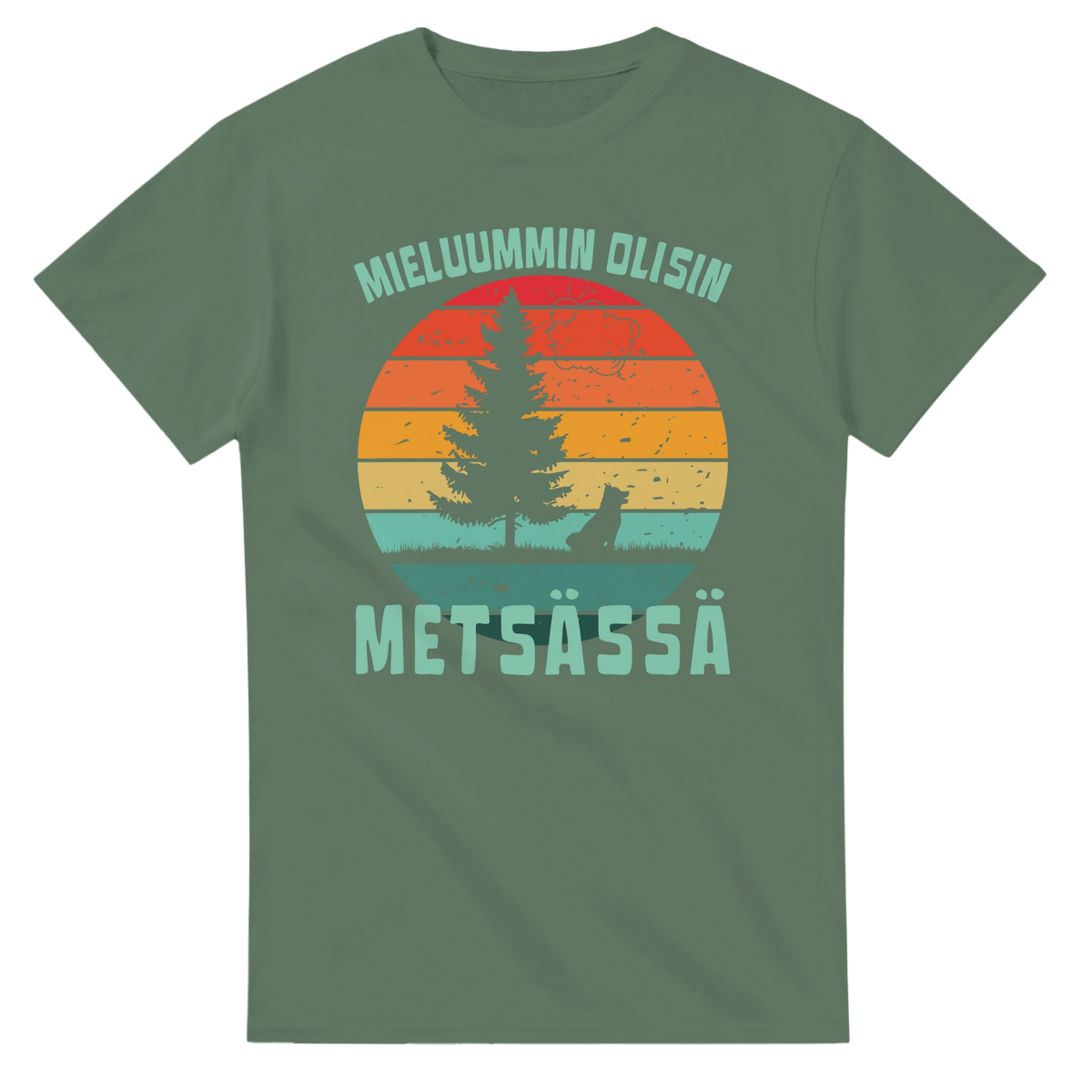 Mieluummin Olisin Metsässä Koiralla - 3XL - 5XL T - paita - Mun Paita