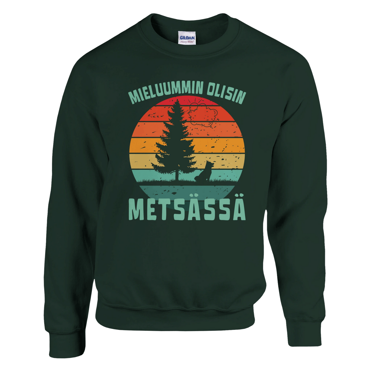 Mieluummin Olisin Metsässä Koiralla - Collegepaita - Mun Paita