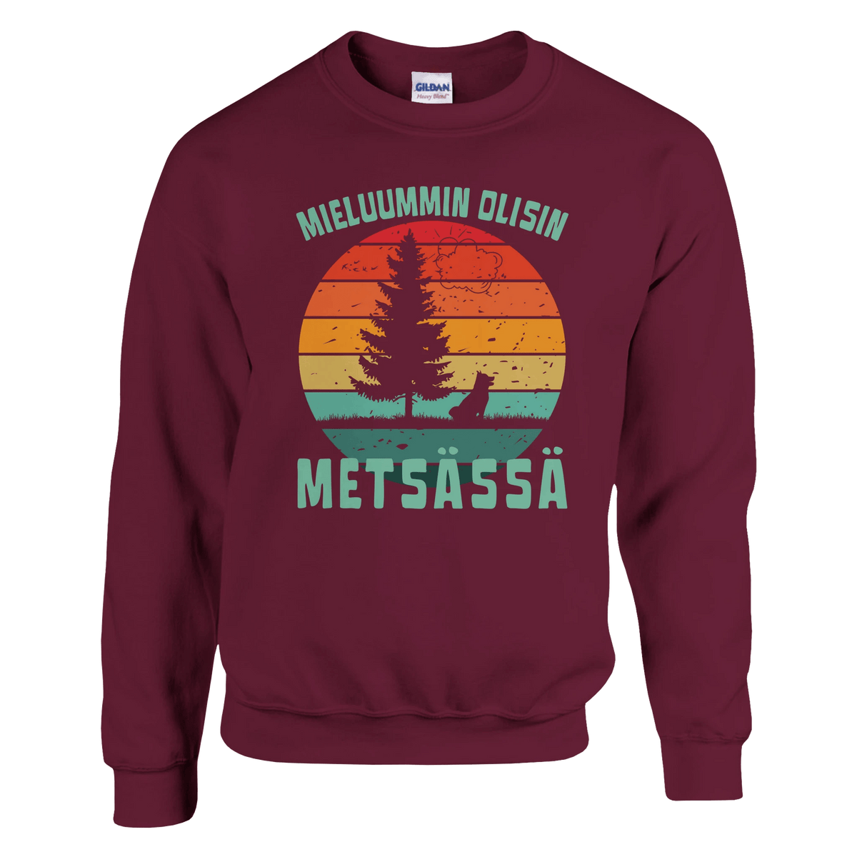 Mieluummin Olisin Metsässä Koiralla - Collegepaita - Mun Paita